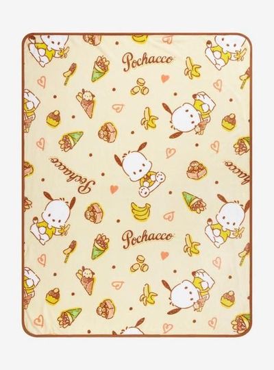 Pochacco Throw Blanket Pochacco Sanrio